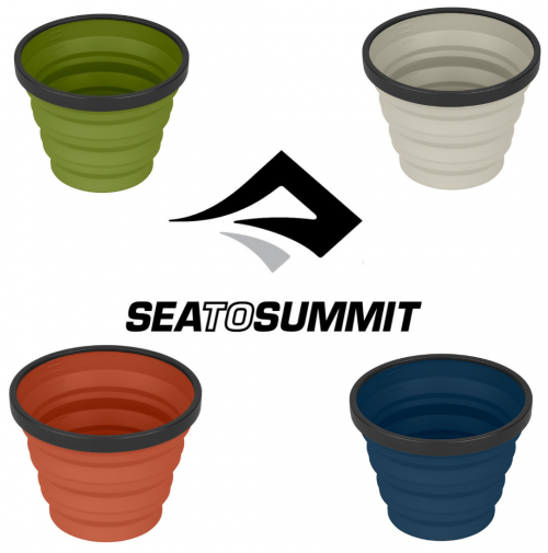 Charcoal Sea to Summit X-Series Collapsible Silicone Cool Grip Camping Drinkware 16 oz Mug 