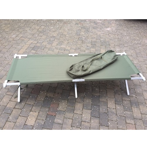 NEW Genuine British Army Heavy Duty Aluminium Frame Folding Camp Bed upto 150kg!