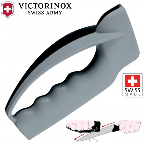 Victorinox Sharpeners, Knife Sharpener Handheld, Ceramic Roller , Blac