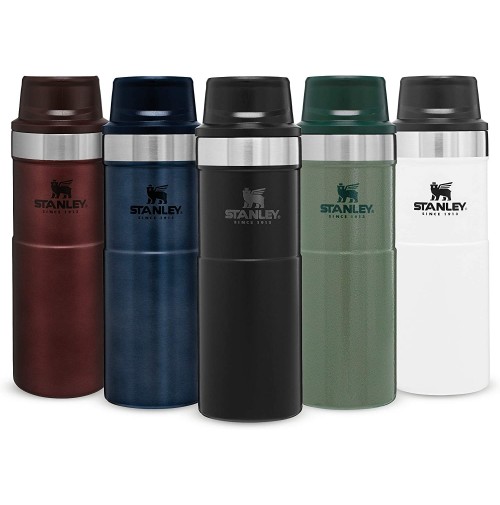 Stanley Classic Trigger Action Leak Proof Insulated Travel Mug Twin Pack 20  oz - Hammertone Green and Nightfall 