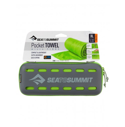 Sea to Summit POCKET TOWEL XL Lime Green Lightweight Microfibre Travel Towel 