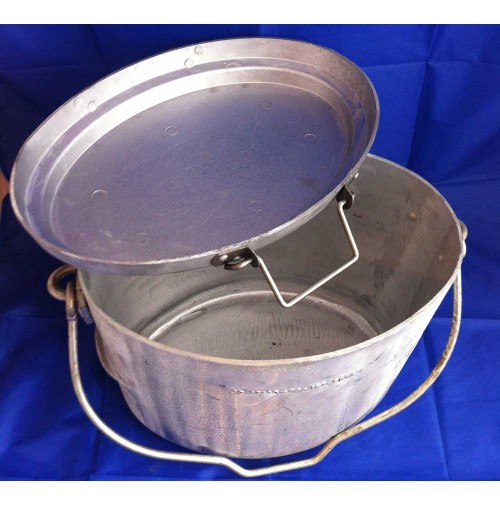 3 Gallon Dixie Cooking Pot with Lid Gr 1 British Army Aluminium Oval 13 Litre 