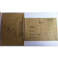 MOD Army Form W3601 Will Envelope (revised 7/98)
